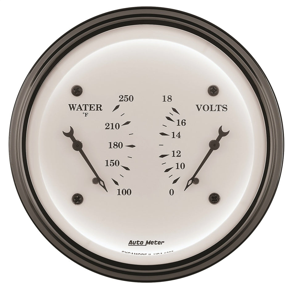 Auto Meter 1630 Old TYME White Water/Volt Dual Gauge