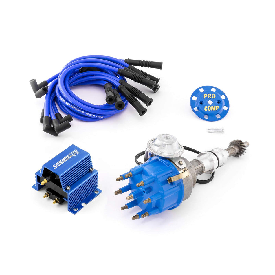 Speedmaster PCE385.1007 Fits Ford 302 351C Cleveland Early 460 Ready-to-run Distributor w/Coil & Wire Leads