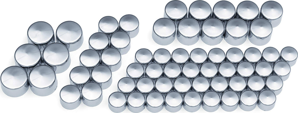 Kuryakyn 2464 Motorcycle Accessory: Kool Kaps Engine Bolt Head Covers/Topper Caps for 2017-19 Harley-Davidson Milwaukee-Eight Motorcycles, Chrome, Complete Kit