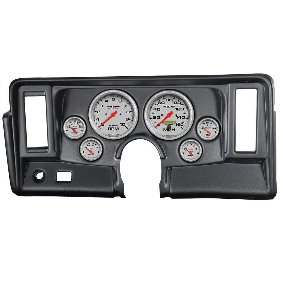 Auto Meter 7024-UL Gauge Kit, 6 Pc, Nova 69-76, Tach/Mph/Fuel/Oilp/Wtmp/Volt, Ultra-Lite