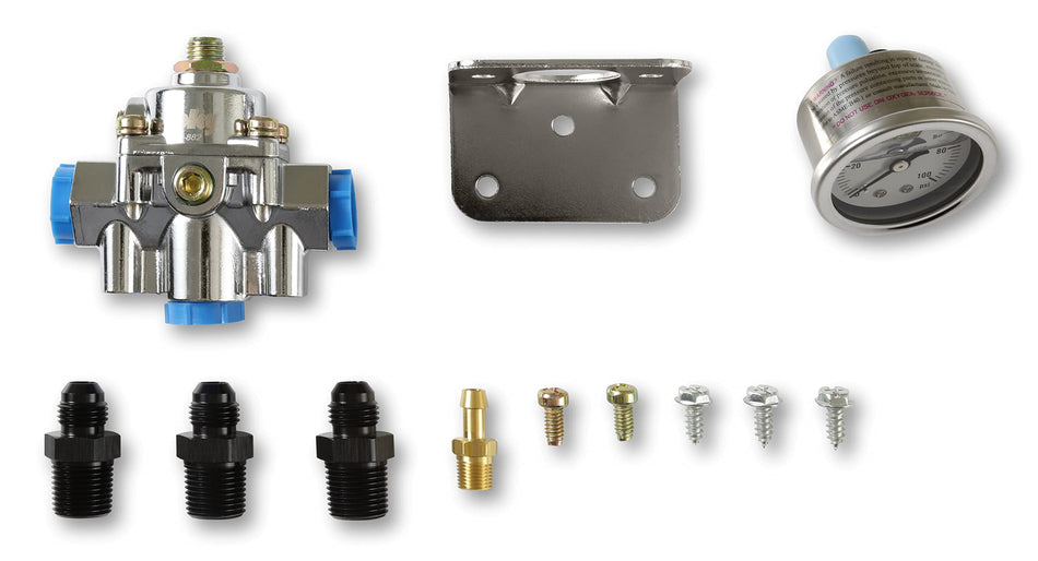 Holley 12-882KIT: 12-882 Fuel Pressure Regulator Kit, Gauge And Fittings