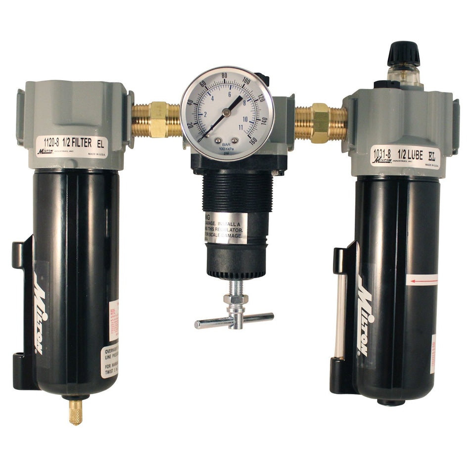 Milton 1102 1/2 NPT Deluxe Polycarbonate FRL Trio