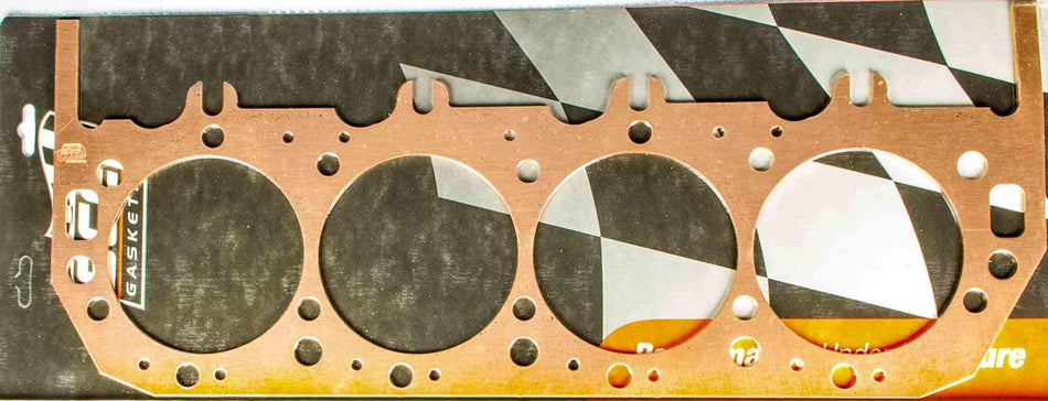 SCE Gaskets Cylinder Head Gasket, Pro Copper, 4.570 in Bore, 0.080 in Compression Thickness, Copper, Big Block Chevy, Each