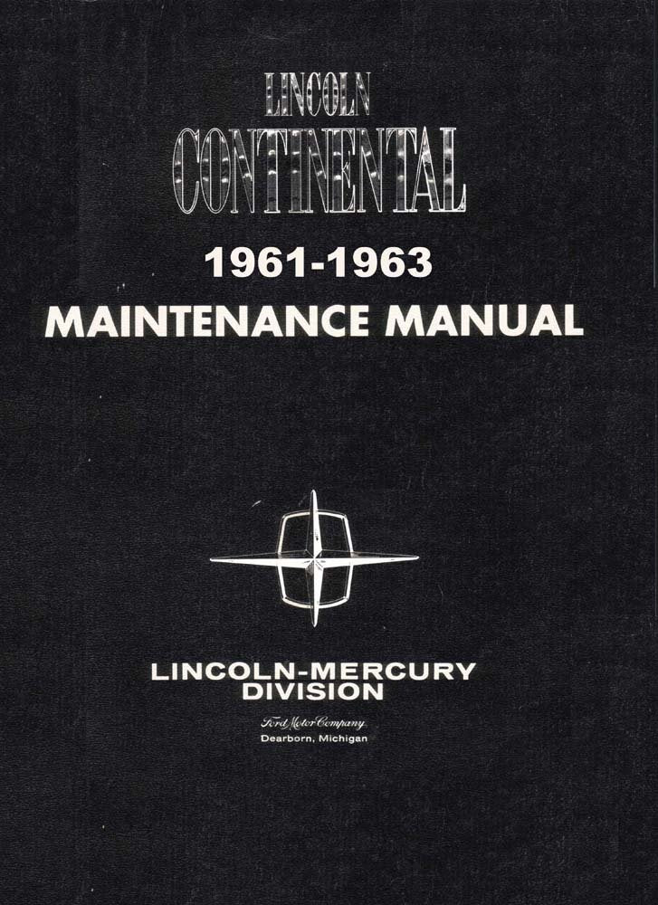 bishko automotive literature 1961 1962 1963 Lincoln Continental Shop Service Repair Manual Book Engine