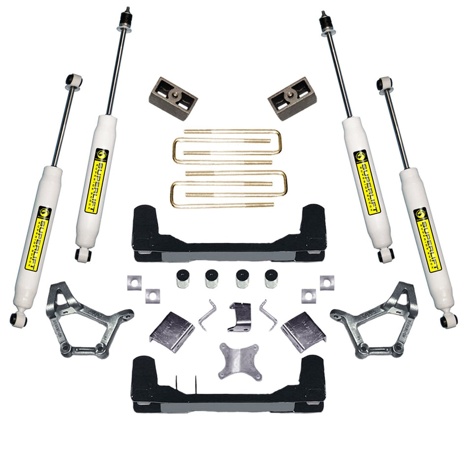 RealTruck SUPERLIFT SUSPENSION 4-5" Lift Kit | Complete Lift Kit with Front & Rear Shadow Series Shocks | K306 | Fits 1986-1995 Toyota Pickup/1986-1990 4-Runner 4WD EXCEPT 89-95 Short Bed Standard Cab
