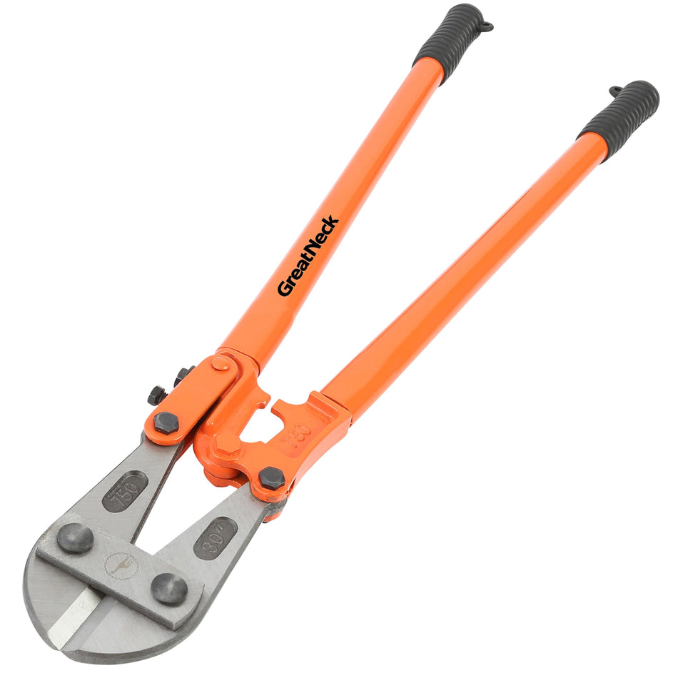 GreatNeck BC30 Bolt Cutter 30", Bolt Cutters Heavy Duty for Locks, Lock Cutter with Adjustable Jaws, Wire Cutters Heavy Duty Non-Slip Grips, Heavy Duty Wire Cutters for Thick Wire
