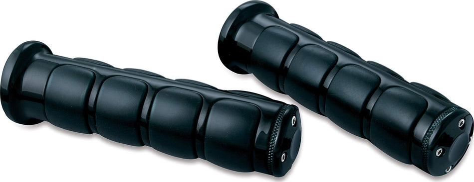 Kuryakyn 6380 Premium ISO Handlebar Grips for Throttle and Clutch: 1975-2017 Honda Gold Wing Motorcycles, Gloss Black, 1 Pair
