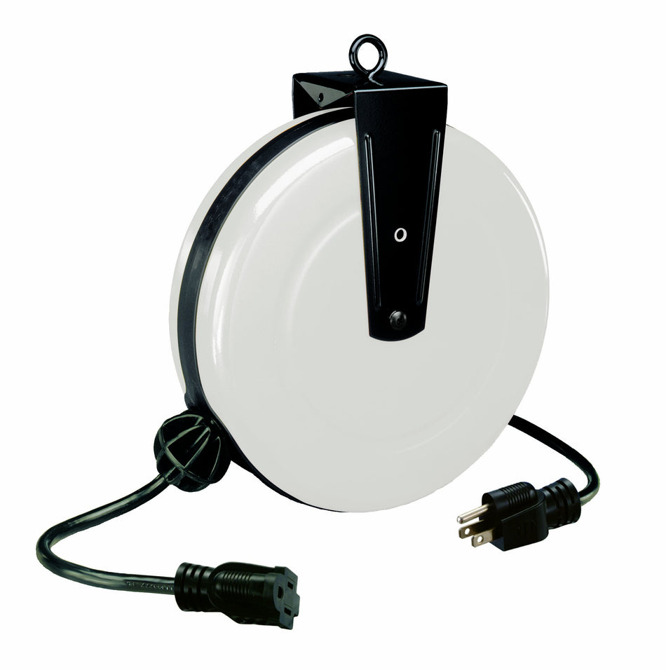 Alert ProReel 5000A-30GFS Heavy-Duty Retractable Extension Cord Reel | 30' - 16/3 SJT Retracting Cord | Single Grounded Outlet