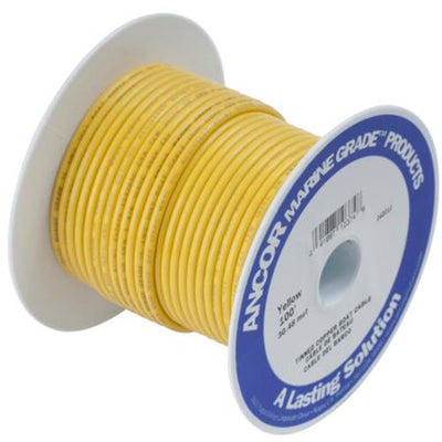 Wire 100' #12 Yellow Tinned Copper - 107010