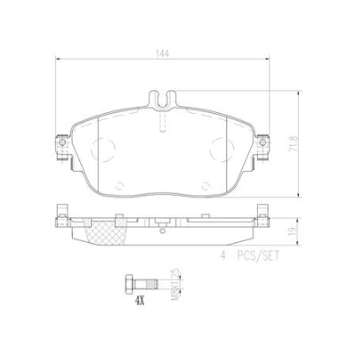 Disc Brake Pad Set - P50093N