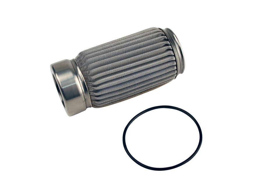 Aeromotive 12614 Replacement Filter Element, Crimp Construction, 100-m Stainless Mesh, Retro Fits All 2" OD Filter Housings, For All Fuel Types