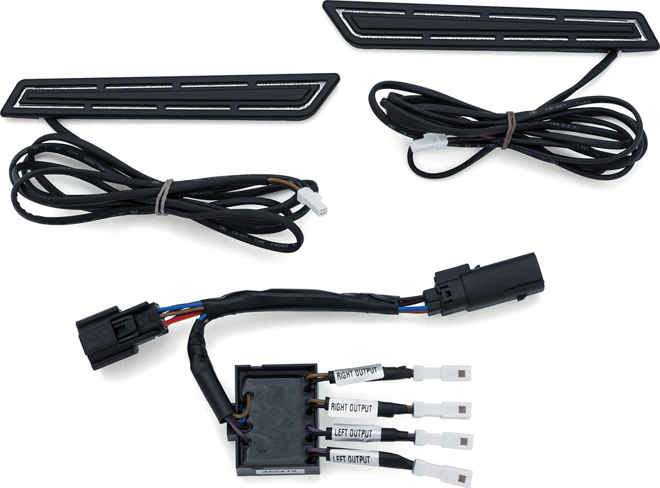 Kuryakyn L.E.D. Saddlebag Hinge Accents for '14-'19 Touring, Satin Black