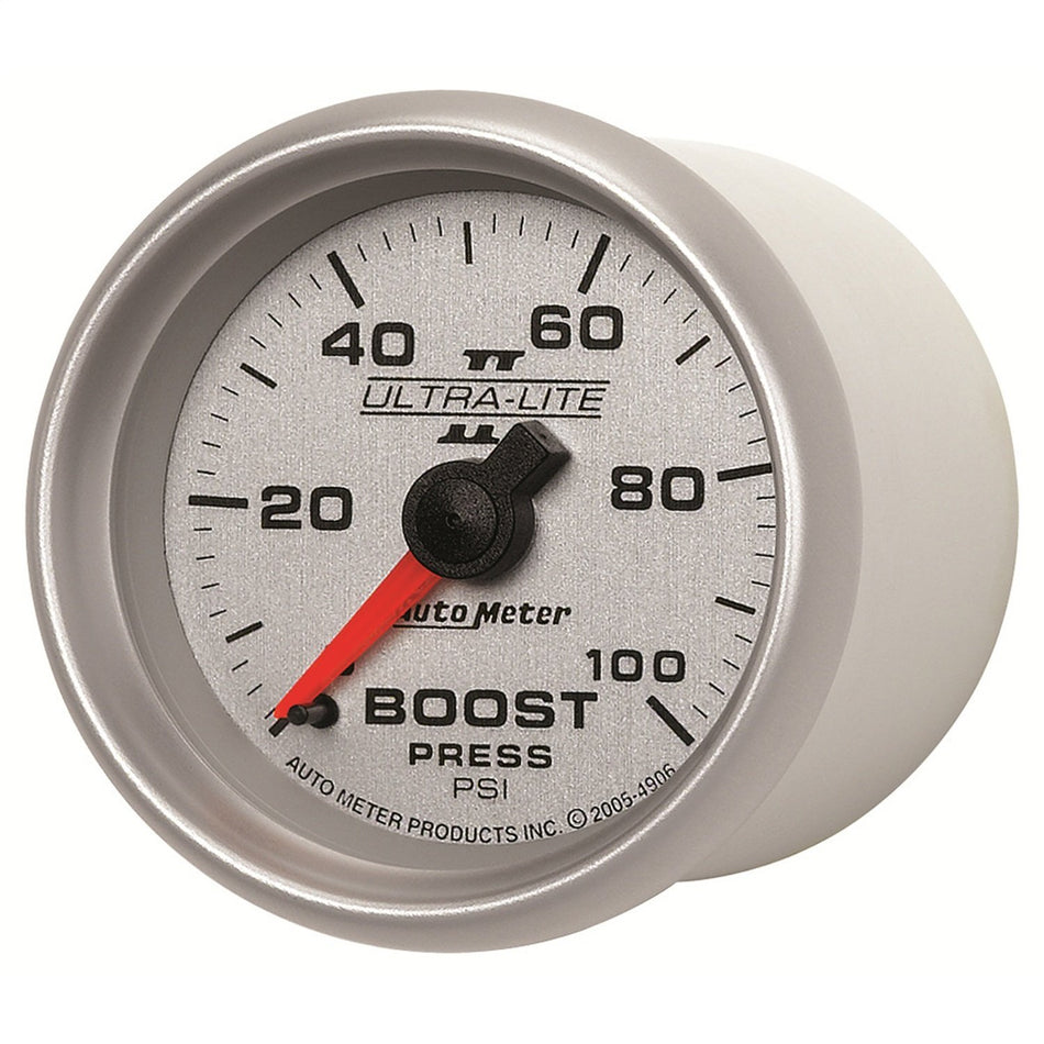 Auto Meter 4906 Ultra-Lite II 2-1/16 0-100 PSI Mechanical Boost Gauge