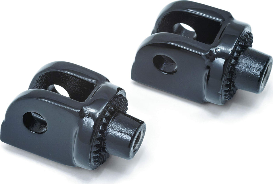 Kuryakyn Splined Peg Adapters for Can-Am, Honda, Suzuki, & Triumph, Gloss Black