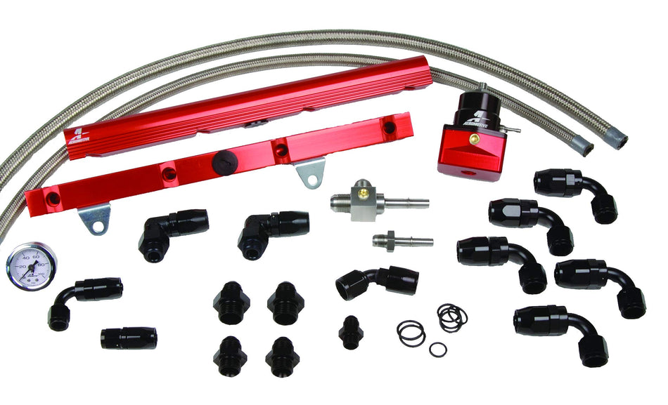 Aeromotive 14129 Billet Fuel Rail System with Regulator for 1999-2003 1/2 LS1 Corvette, Return Style System