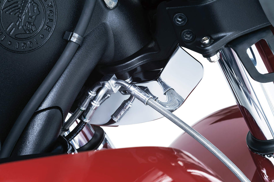 Kuryakyn 1946 Air Management Motorcycle Accessory: Lower Triple Tree Wind Deflector for 2014-19 Indian Motorcycles, Chrome