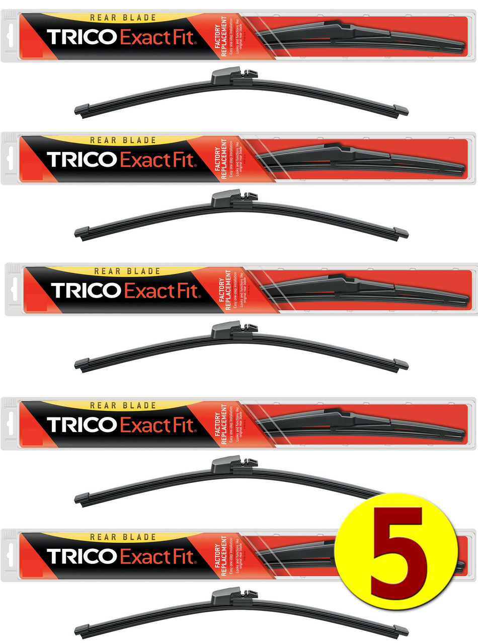 5-Wiper Factory Master Case - Bulk Rear Wiper Blades for Fleets & Service Repair Shops - TRICO 11-G Exact Fit Rear Wiper Blades (Pack of 5)