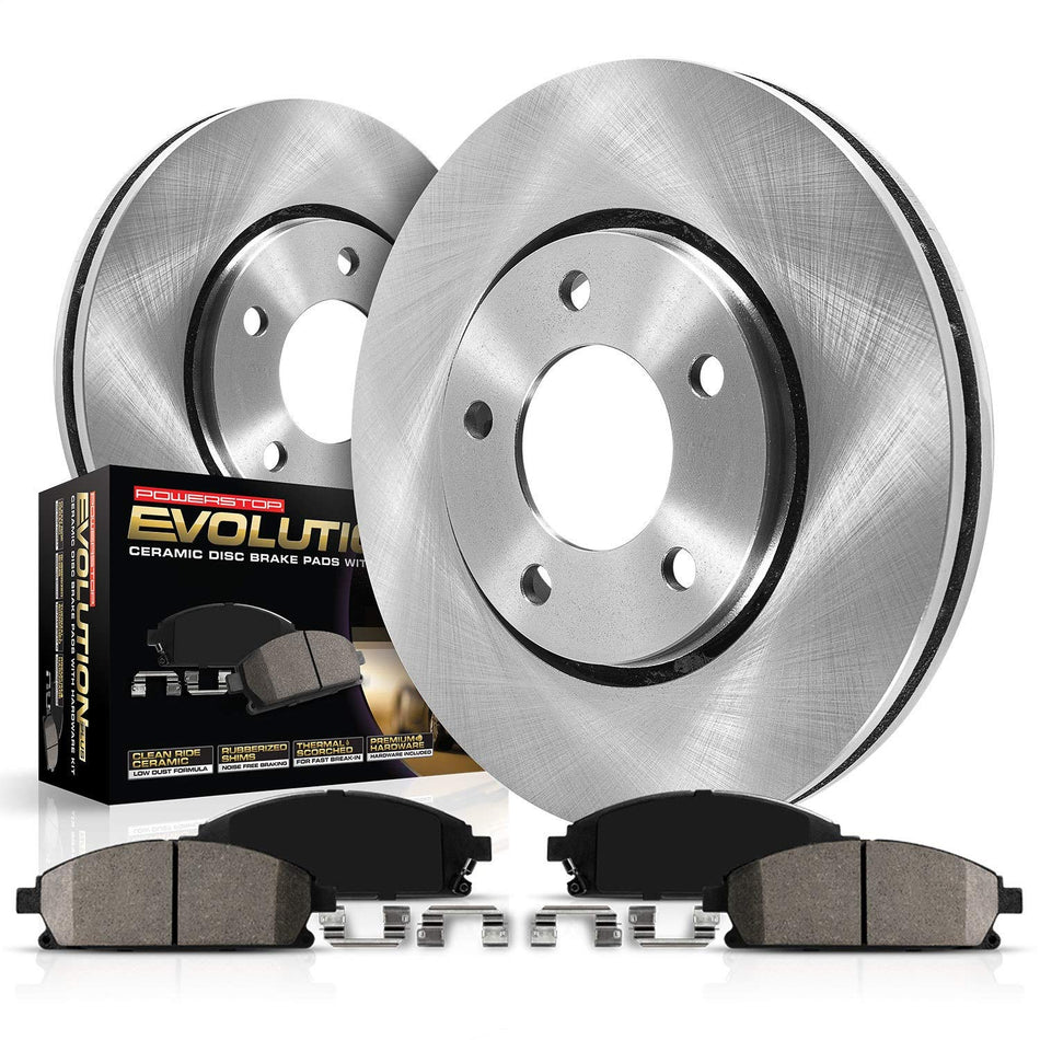 Power Stop KOE6270 Autospecialty Rear Replacement Brake Kit-OE Brake Rotors & Ceramic Brake Pads
