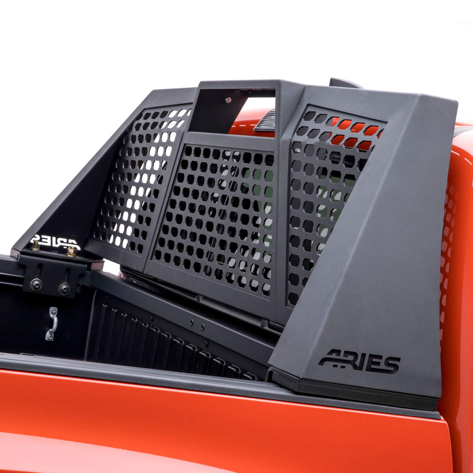 ARIES 1110115 Switchback Black Aluminum Truck Headache Rack Cab Protector, Select Toyota Tundra