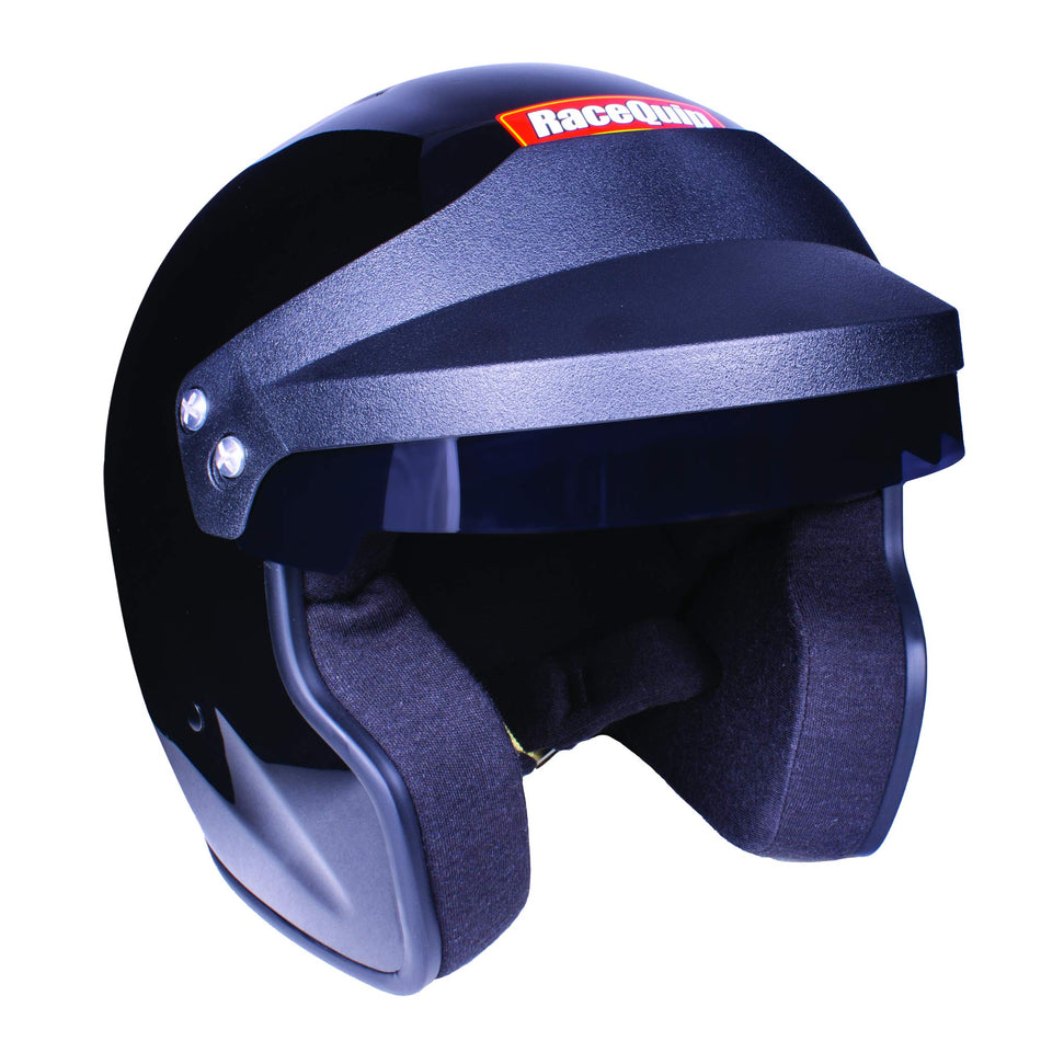 RaceQuip Open Face Helmet OF20 Series Snell SA-2020 Rated Gloss Black Small 256002