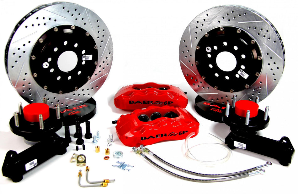 BAER BRAKES 4301389R-BKCZ Brake System (14 Front Pro+ Red 60-87 GM C 10 Truck CPP Drop Spindles 6 Lug), 1 Pack