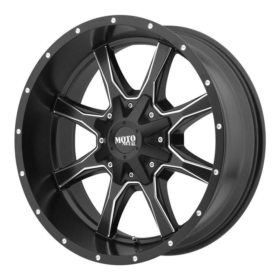 Moto Metal MO970 Semi Gloss Black Wheel Machined With Milled Accents (18x9/6x135,139.7mm, 18mm offset)
