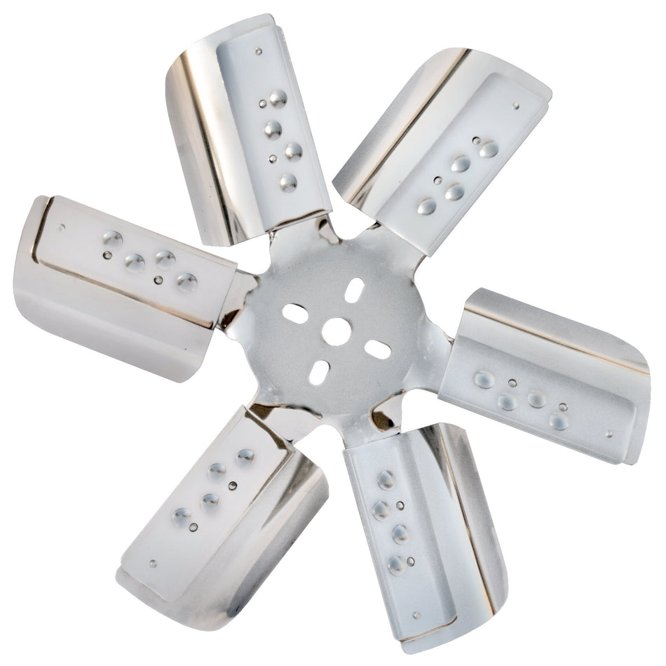 Derale 17215 Heavy Duty Fan Blade Series 1000 15 Polished Chrome Stainless Steel Flex Fan Standard Rotation