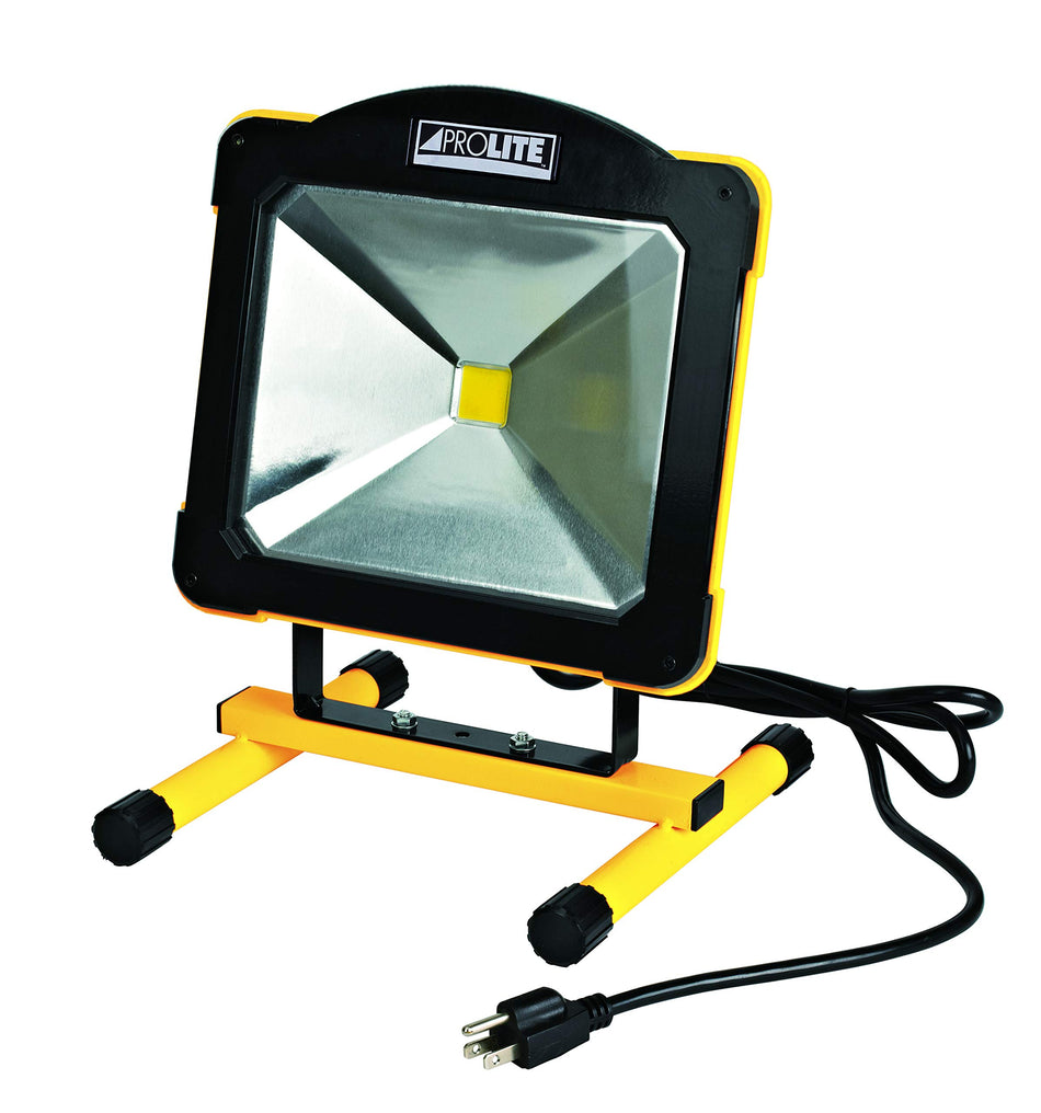 Alert LF50CM Super Bright 5000 Lumen 50 Watt Cob Led Portable Flood Light, 13 x 11 x 9.5, Yellow