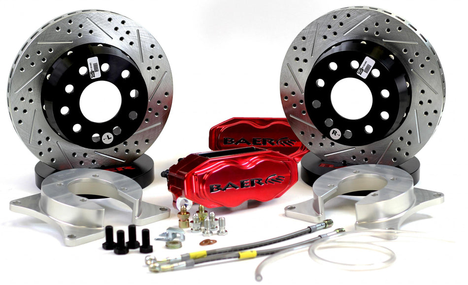 BAER BRAKES 4262321FR-BKCZ Brake System (11 Rear SS4+ Deep Stage Fire Red Ford 9 Torino Bearing), 1 Pack