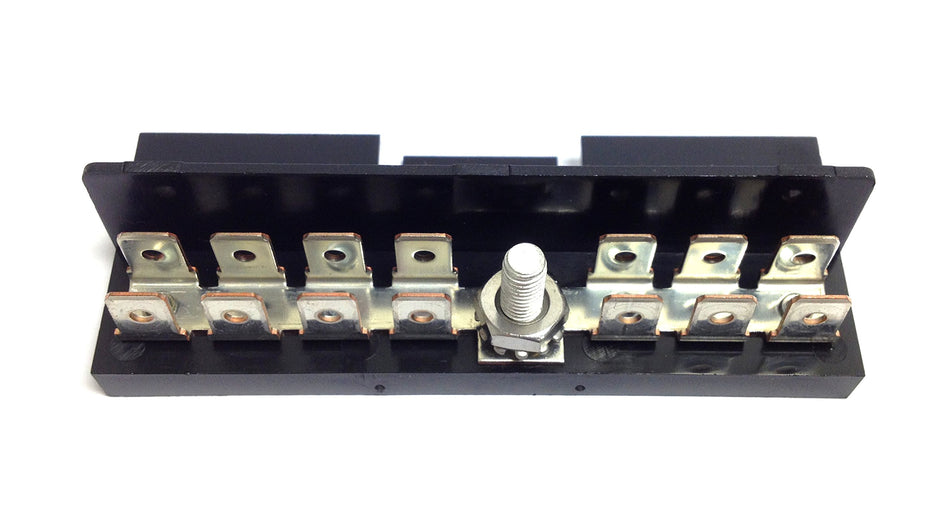 Sierra International FS40730 Ground Bus Bar for ATO/ATC Fuse Blocks with Contains Fourteen Tin Plated Copper Tab Terminals, 1/4