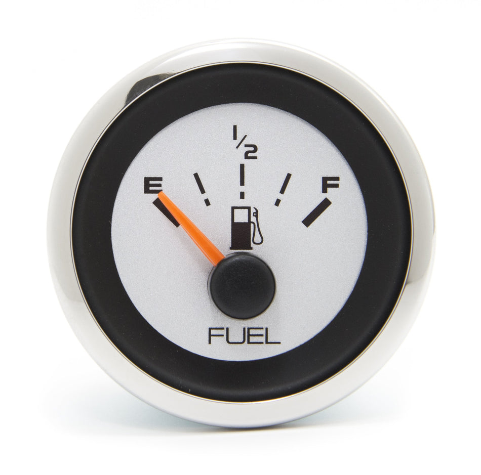 Sierra International 65524P, Argent Fuel Gauge, 2 inch, Universal, Night Visible