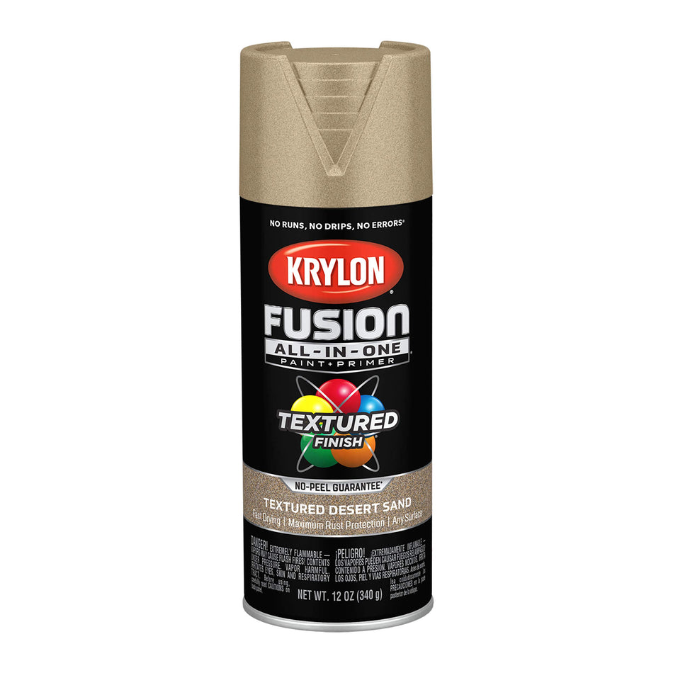 Krylon Fusion All-In-One Adhesive Spray Paint for Indoor/Outdoor Use, 12 oz, Desert Sand