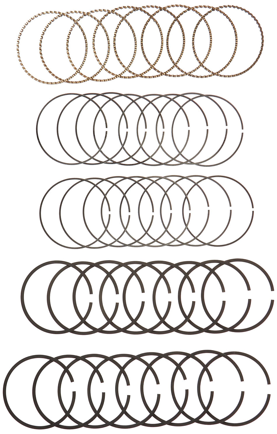 Hastings 2M4735 8-Cylinder Piston Ring Set