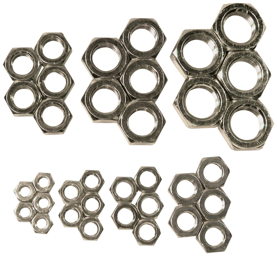 Allstar ALL18291 Left Hand Steel Jam Nut Assortment, Zinc
