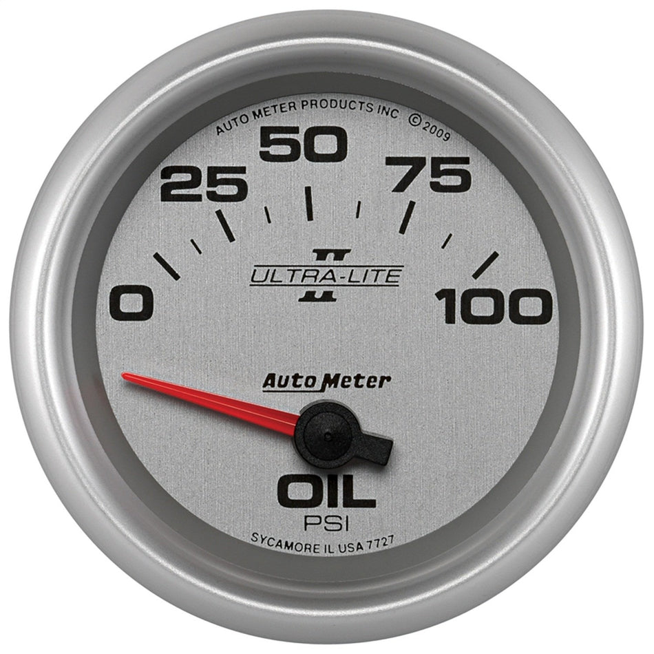 Auto Meter 7727 Ultra-Lite Pro II 2-5/8 0-100 PSI Short Sweep Electric Oil Pressure Gauge