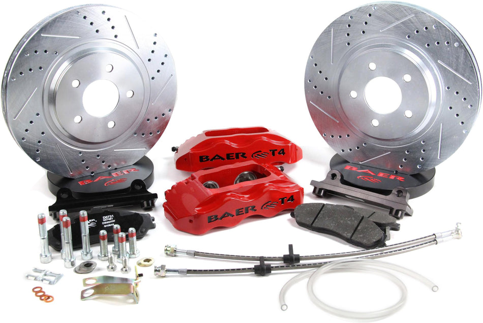 BAER BRAKES 4301411R-BKCZ Brake System (13 Front Track4 Red 85-87 GM Y Body), 1 Pack