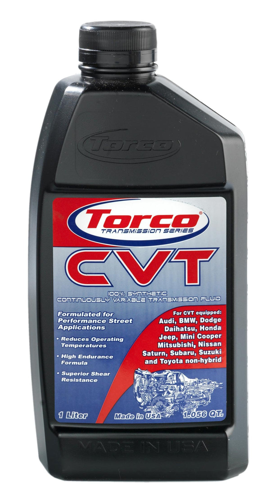 Torco CVT Transmission Series Approved 100% Synthetic Continuously Variable Transmission Fluid, 1 L