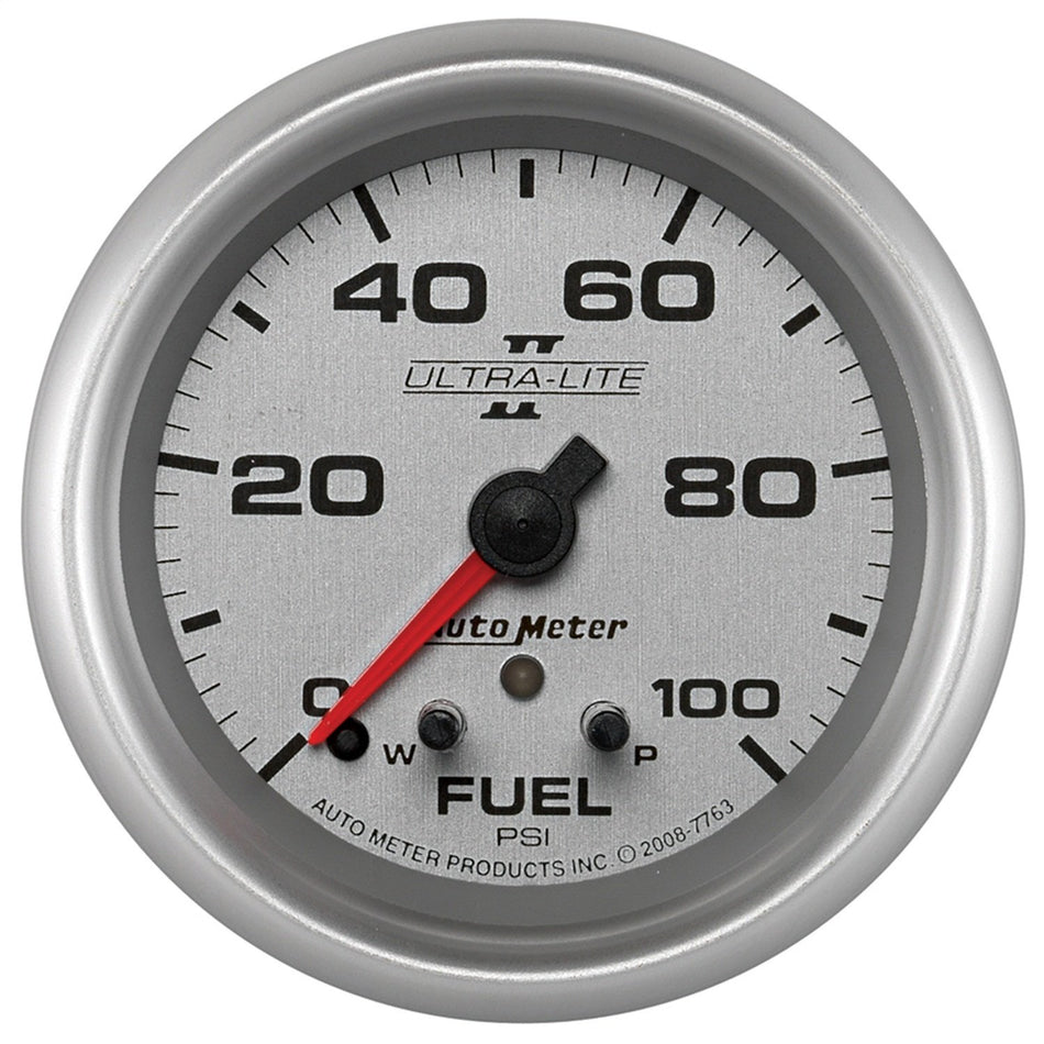 Auto Meter 7763 Ultra-Lite Pro II 2-5/8 0-100 PSI Full Sweep Electric Fuel Pressure Gauge