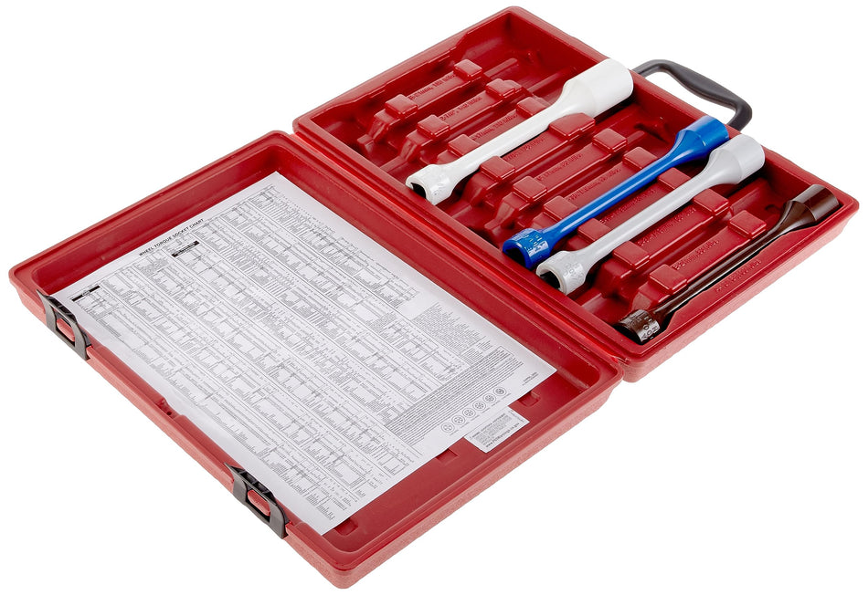 LTI TOOLS Domestic Wheel Torque Master Kit 4-Piece Torque Kit In Custom Blow Molded Case (LT1550) Includes Sockets A,C,E & I