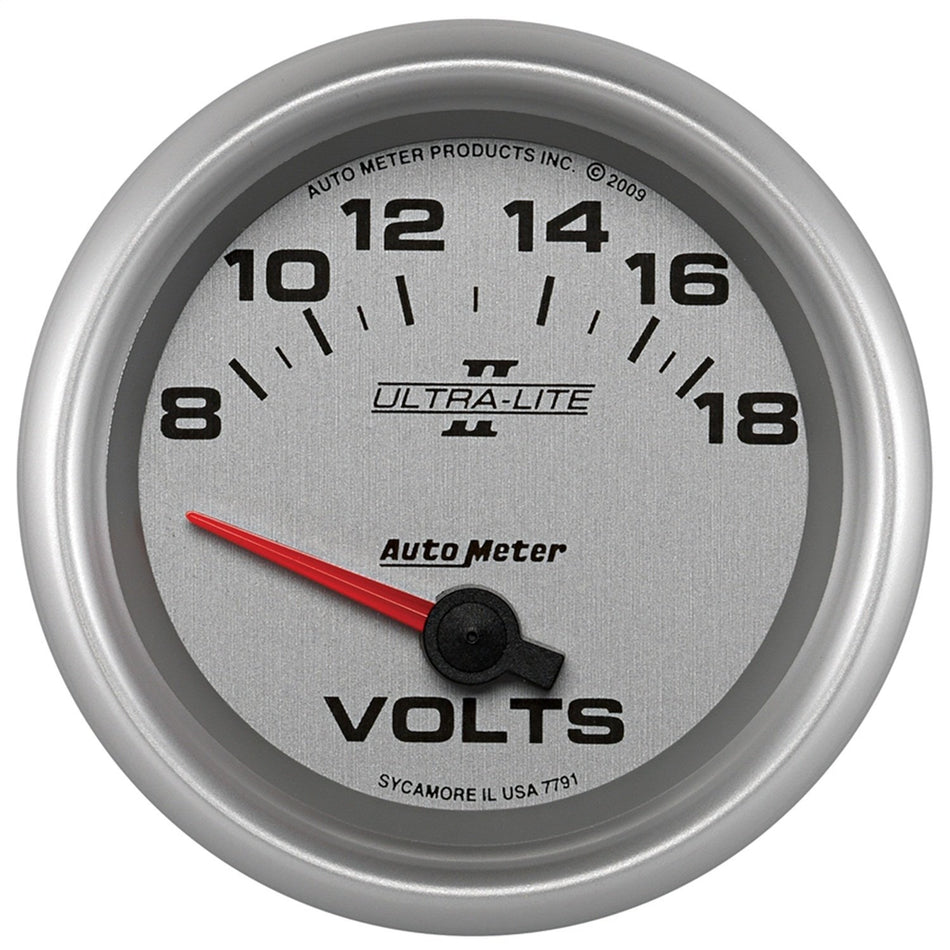 Auto Meter 7791 Ultra-Lite Pro II 2-5/8 8-18V Short Sweep Electric Voltmeter