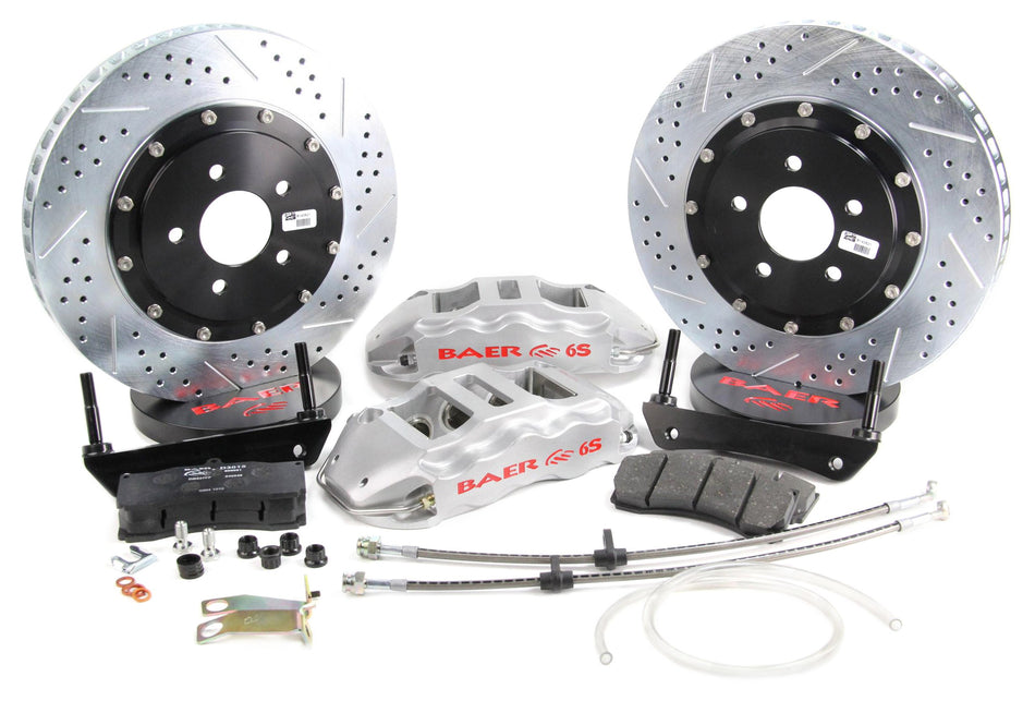BAER BRAKES 4302136S-BKCZ Brake System (14 Rear Extreme+ w/Park Brake Silver 99-14 GM 1500/SUV W/Rear Disc Brake), 1 Pack