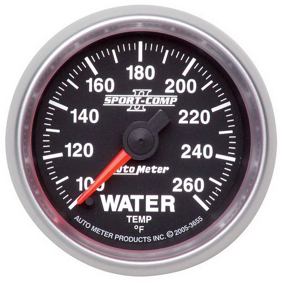 Auto Meter 3655 2-1/16 100- 260 F Full Sweep Electric Water Temperature Gauge