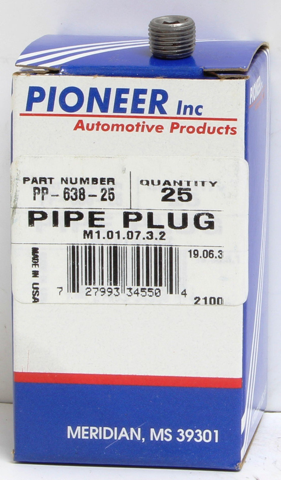 Pioneer PP-638-25 Pipe Plug Pk/25 - 727993345504
