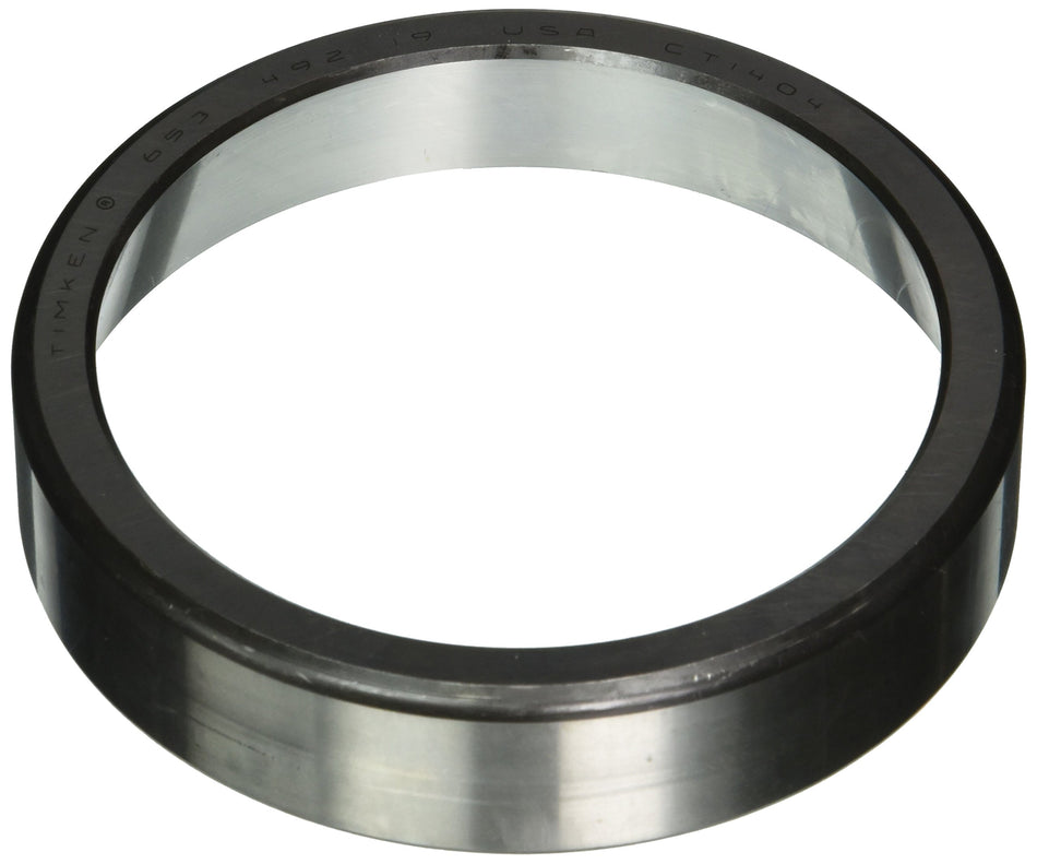 Timken 653 Tapered Roller Bearing Outer Race Cup, Steel, Inch, 5.750 Outer Diameter, 1.2500 Cup Width