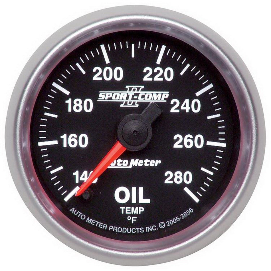 Auto Meter 3656 2-1/16 140- 280 F Full Sweep Electric Oil Temperature Gauge