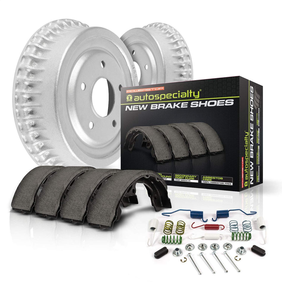 Power Stop KOE15297DK Autospecialty Rear Replacement Brake Kit-OE Brake Drums & Ceramic Brake Pads