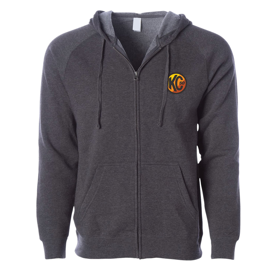 KC HiLiTES 70310 KC The Original Zip-up Hoodie - Heather Gray - X-Large