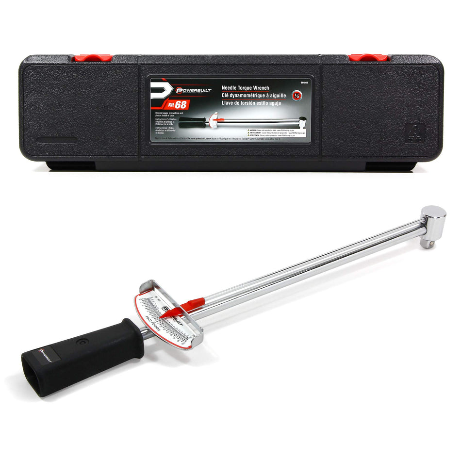 Powerbuilt 944050 Drive Needle Torque Wrench Kit, Black