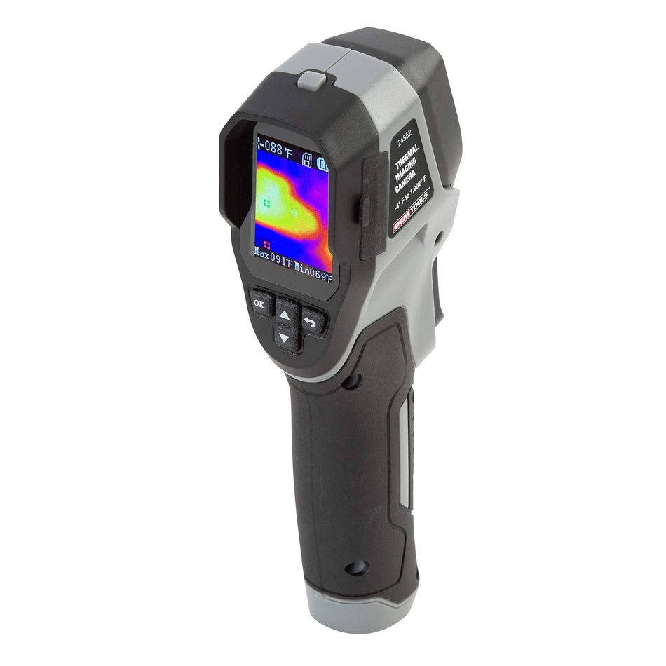OEMTOOLS 24552 Thermal Camera | Infrared Digital Imaging Thermometer Locates Heat Loss, Coolant Leaks, & Temperature Shifts | -4 Degrees F to 1202 Degrees F | Accuracy +/- 2 percent | Save to MicroSD