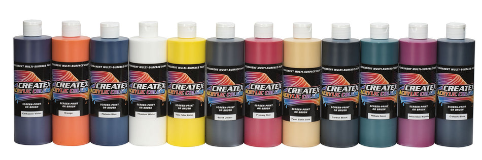 Createx Colors 16oz. Acrylic Classroom Set (12 Color)